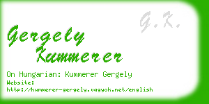 gergely kummerer business card